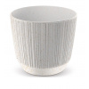 PROSPERPLAST Kvetináč RYFO ECO WOOD biely 10,7 cm