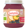 BABYBIO Bio jablko a čučoriedky 130 g, 6m+