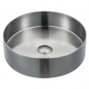 Sapho Aurum Nerezové okrúhle umývadlo, priemer 38 cm, vrátane odtoku, brúsená nerezová oceľ AU401