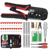 SÚPRAVA SIEŤOVÝCH NÁSTROJOV TESTER KÁBLOV ZAKLADACIE KLIEŠTE RJ45 KONEKTOR RJ45 ODSTRAŇOVAČ IZOLÁCIE