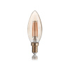 LED FILAMENT žiarovka - GOLD CANDLE - E14, Teplá biela, 4W, 300lm