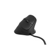 Vertikálna myš Natec CRAKE 2 PRO/Vertikálna/Optická/Pre pravákov/12 400 DPI/Drôtové USB-A/Čierna (NMY-2272)
