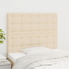 vidaXL Čelá postele 2 ks krémový 100x5x78/88 cm látka - Krémová - 174966-109219