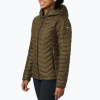 Dámska páperová bunda Columbia Powder Lite Hooded olivovo zelená