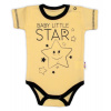 Body krátky rukáv Baby Nellys, Baby Little Star - žlté, veľ. 80 Baby Nellys