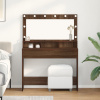 vidaXL Toaletný stolík s LED svetlami - Hnedý dub, 100x41x135 cm 865106