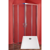 Arttec ARTTEC SMARAGD rohový sprchový kút 80x80cm sklo Číre pr. Alu lesk+vanička Polaris PAN04510