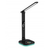 Platinet PDL711RGBB stolová LED lampa stmievateľná, bezdrôtové nabíjanie, hodiny, čierna - Platinet PDL711RGBB