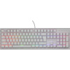 Genesis herní mechanická klávesnice THOR 303/RGB/Outemu Peach Silent/Drátová USB/US layout/Bílá NKG-1879