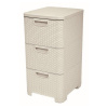 Regál Curver Style 3x14L so šuplíkmi biely