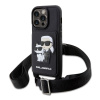 Karl Lagerfeld iPhone 14 Pro Saffiano Crossbody Karl and Choupette NFT čierne