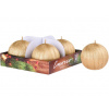 Emocio adventná guľa 4ks 60 mm Drápané zlaté sviečky