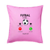 Futbal volá - Vankúš 50x50 - 50x50 - Iba poťah ( Ružová )