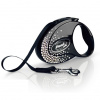 flexi Glam Splash Crystal popruh S 3m čierne 12kg SWAROVSKI®