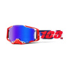 100% Armega Hiper, MX okuliare - Morpho/Mirror Blue Lens