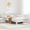 Posteľný rám s čelom biely 75x190 cm borovicový masív-ForU-3306838