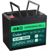 Green Cell CUBE LiFePO4 50Ah 12.8V 640Wh lithium Iron fosfátová batéria pre golfový vozík, veternú elektráreň