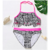 Detské plavky - Dva kusové oblečenie. 140 čierna, ružová, tyrkysová, žltá (Super Bikini 140/146 Geo plavky)