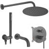 Rea Lungo, podomietkový vaňovo-sprchový set + BOX, grafitová, REA-P6380