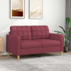 zahrada-XL 2-miestna pohovka vínovo-červená 140 cm látka 359097