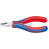 KNIPEX 36 32 125 Kliešte na osadzovanie elektr.súčiastok s rovným zubom, viacsl.návleky, 125 mm