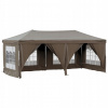 Skladací párty stan so stenami, farba taupe, 3x6 m