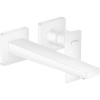HANSGROHE Metropol 2-otvorová páková umývadlová batéria pod omietku, pre nástennú montáž, s rozetami, plná páka, výtok 225 mm, matná biela, 32526700