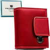 Červená dámska peňaženka z prírodnej a eko kože s RFID - Peterson