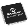 Microchip Mikrokontrolér ATSAME70N21A-AN 32 bit, standard: AEC-Q100 ARM Cortex-M7 300 MHz 2MB Blesk 384 kB RAM, počet