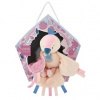 Doudou hudební plyšová hračka ptáček růžový 23 cm DC4046