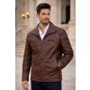 Max Original Leather Pánska kožená bunda 8051 brown (5XL 66-68) - Brown - 5XL