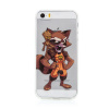 Kryt MARVEL pre Apple iPhone 5 / 5S / SE - Guardians of the Galaxy - Rocket and Groot - gumový - priehľadný