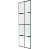 Mexen Next L vaňová zástena 1-krídlová 60 x 150 cm, čierny vzor, chróm - 895-060-000-03-77-01
