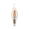 LED FILAMENT žiarovka - LONG CANDLE - E14, Teplá biela