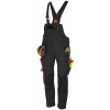 EREBOS BIBPANTS BLACK / Strečové pracovné nohavice s trakmi 52