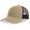 Atlantis | Zion, 5 panelová Trucker šiltovka, hnedá Khaki - čierna