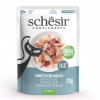 Vlhké krmivo pre mačky SCHESIR Adult Tuniak s treskou 70g