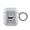 Karl Lagerfeld PU Embossed Choupette Head Puzdro na AirPods 1/2 KLA2PGCHPS