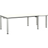 Obdĺžnikový stôl ,š x h 1800 x 900 mm, zaoblený prídavný prvok vpravo mauser