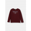 Detská bavlnená košeľa s dlhým rukávom United Colors of Benetton 3I1XC10Q3.G.seasonal burgundské 120