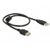 DeLOCK - Prodlužovací šňůra USB - USB (F) do USB (M) - USB 2.0 - 50 cm - lisovaný - černá