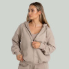 GymBeam Dámska mikina Zip Taupe - STRIX Veľkosť: XS 94585-1-XS