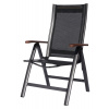 SUN GARDEN ASS COMFORT záhradné polohovacie kreslo hliníkové - antracit + čierna
