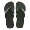 Havaianas Brasil Logo Flip Flops Olive Green 11/12 4546