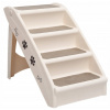 Skladacie schody pre psa 62x40x49,5 cm KRÉMOVÉ VYPR