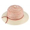 Fiebig - Headwear since 1903 Dámsky letný červený klobúčik z papierovej slamy Veľkosť: 58 cm
