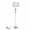 Stojaca lampa s vysokým stojanom s guľovými dekoráciami, biela 240904