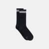 Boody Dámske čierno-biele ponožky Boody Striped Cushioned Crew Socks
