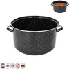 Hnedý smaltovaný kastrol LEM 15 l - ORION