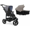 TFK Mono3 2v1 Premium Grey Combi carrycot + Seat unit Nenafukovacie kolesá (s výplňou) Hlboká vanička Sand